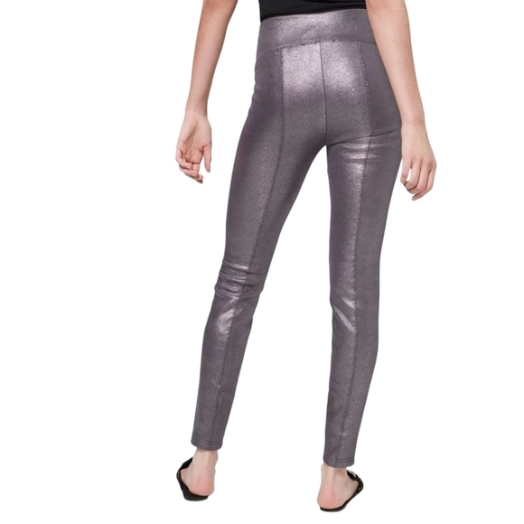 White House Black Market Snake Foil Print WHBM Runway Leggings Size 0 Thick Knit - Picture 4 of 9